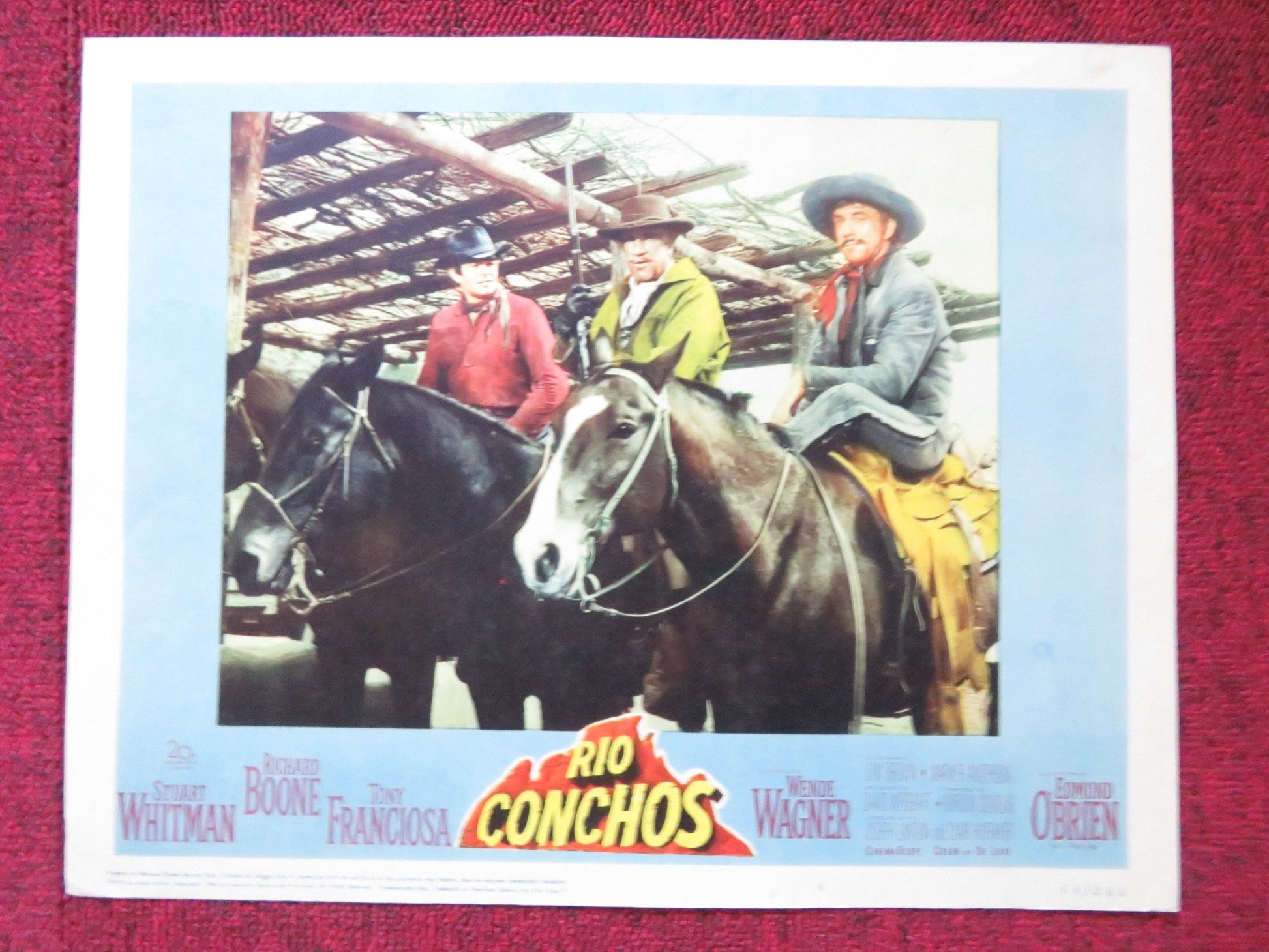 RIO CONCHOS US LOBBY CARD FULL SET RICHARD BOONE STUART WHITMAN 1964 Rendezvous Cinema Movie posters