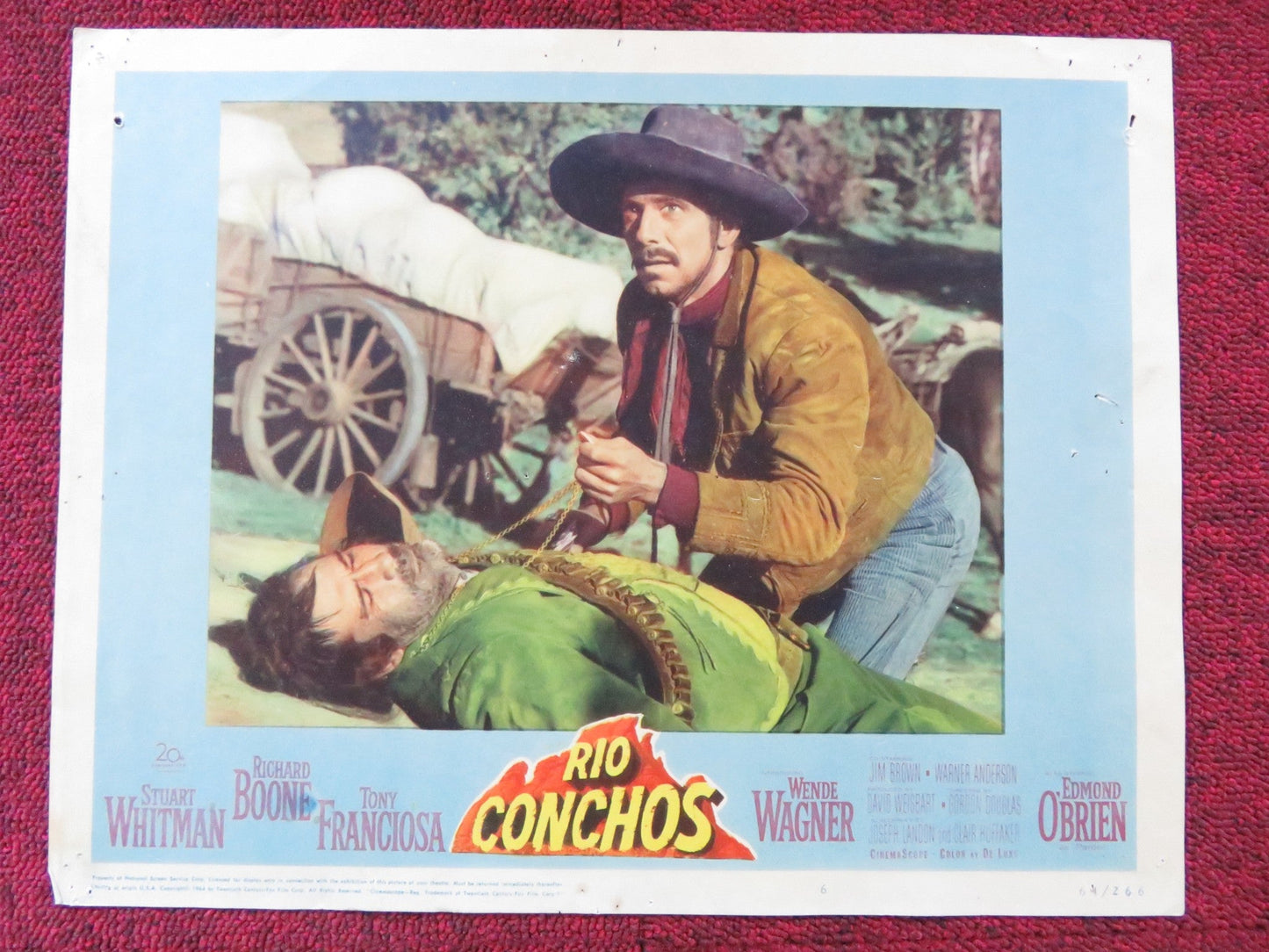 RIO CONCHOS US LOBBY CARD FULL SET RICHARD BOONE STUART WHITMAN 1964 Rendezvous Cinema Movie posters