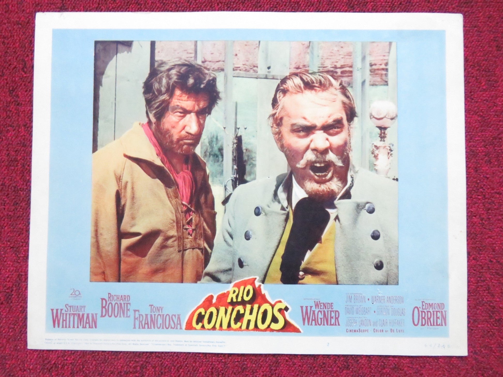 RIO CONCHOS US LOBBY CARD FULL SET RICHARD BOONE STUART WHITMAN 1964 Rendezvous Cinema Movie posters