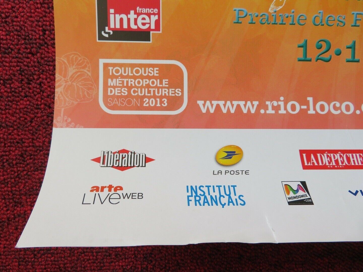 RIO LOCO FRENCH (16"x 23.5") POSTER MUSIC FESTIVAL 2013 Movie posters