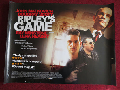 RIPLEY'S GAME UK QUAD (30"x 40") ROLLED POSTER RAY WINSTONE JOHN MALKOVICH 2002 Rendezvous Cinema Movie posters
