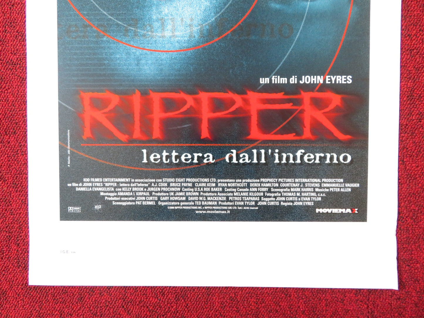 RIPPER ITALIAN LOCANDINA POSTER A. J. COOK BRUCE PAYNE 2001 Rendezvous Cinema Movie posters