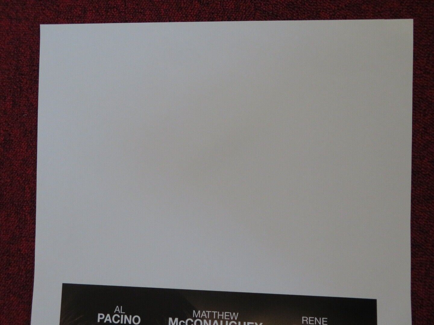 RISCHIO A DUE ITALIAN LOCANDINA (27.5"x13") POSTER AL PACINO M MCCONAUGHEY 2005 - Rendezvous Cinema