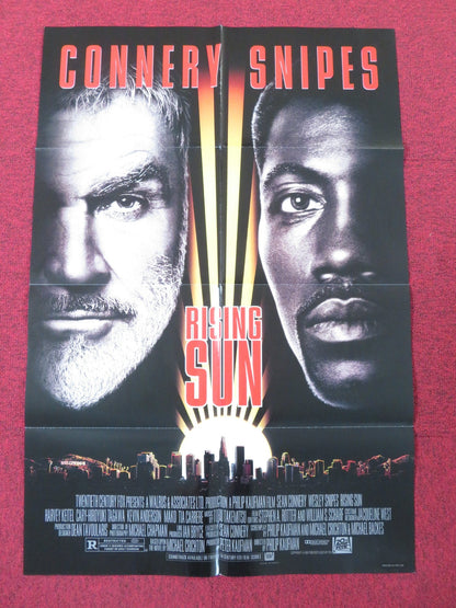 RISING SUN FOLDED US ONE SHEET POSTER CONNERY SNIPES 1993 Rendezvous Cinema Movie posters