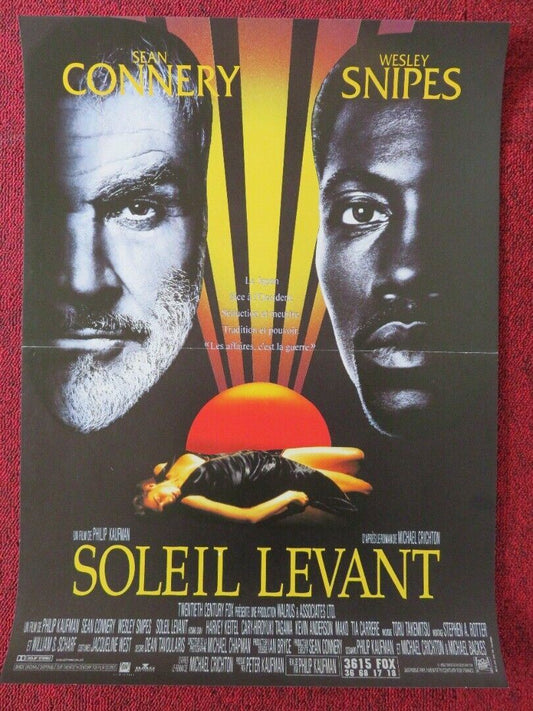RISING SUN FRENCH (15"x 21") POSTER SEAN CONNERY WESLEY SNIPES 1993 Movie posters