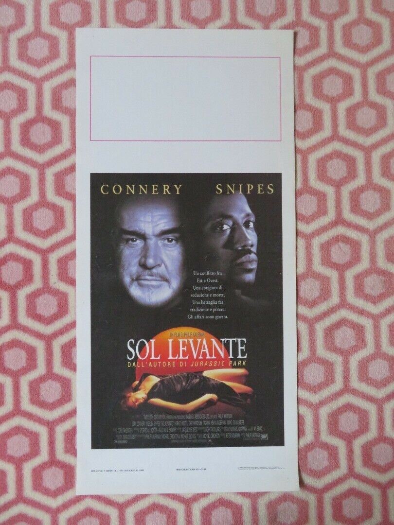 Rising Sun ITALIAN LOCANDINA (27.5"x13") POSTER CONNERY SNIPES 1993 - Rendezvous Cinema