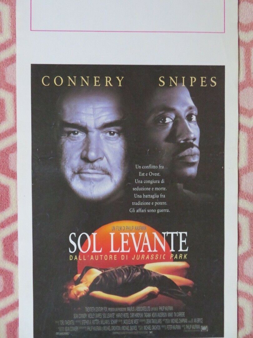 Rising Sun ITALIAN LOCANDINA (27.5"x13") POSTER CONNERY SNIPES 1993 - Rendezvous Cinema