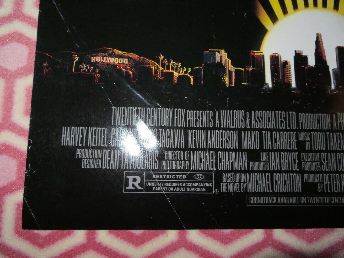 RISING SUN US ONE SHEET ROLLED POSTER CONNERY SNIPES 1993 - Rendezvous Cinema