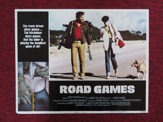 ROAD GAMES - 7 US LOBBY CARD STACY KEACH JAMIE LEE CURTIS 1981 Movie posters
