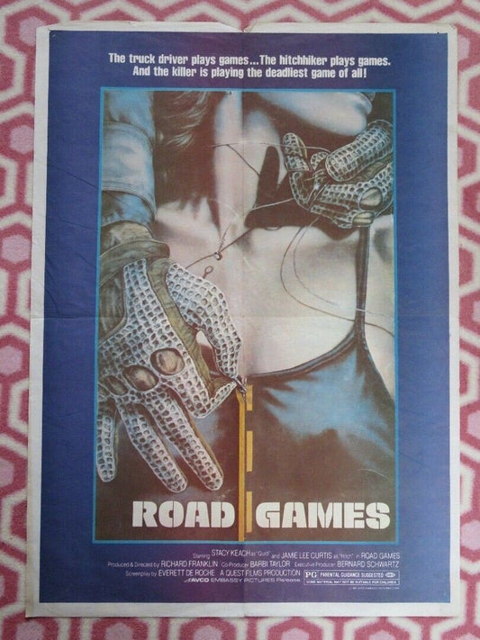 ROAD GAMES US (27"X 19.5") ROLLED POSTER JAMIE LEE CURTIS 1981 Rendezvous Cinema Movie posters