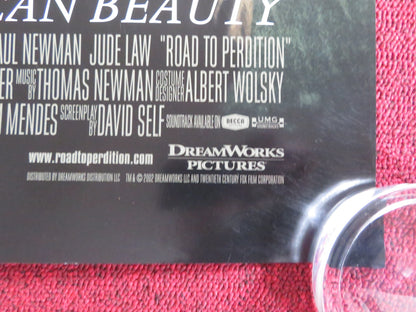 ROAD TO PERDITION US ONE SHEET ROLLED POSTER TOM HANKS PAUL NEWMAN 2002 Rendezvous Cinema Movie posters