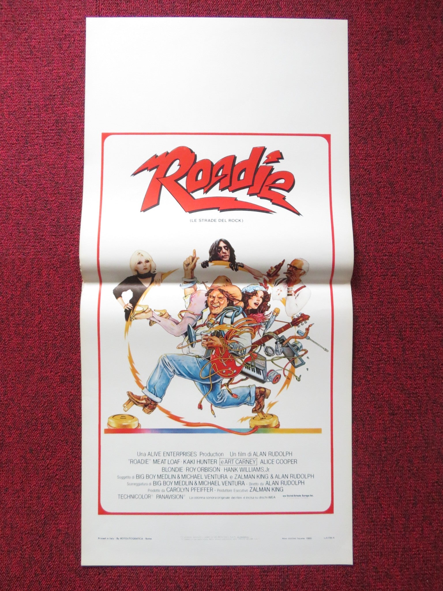ROADIE ITALIAN LOCANDINA POSTER MEAT LOAF KAKI HUNTER 1980 Rendezvous Cinema Movie posters