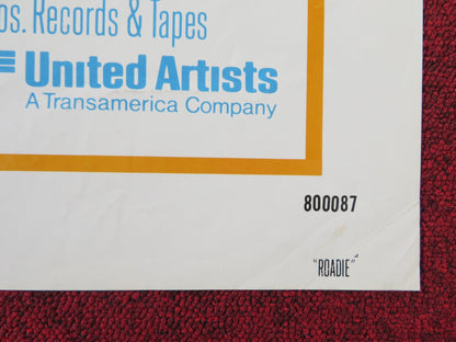 ROADIE - STYLE B FOLDED US ONE SHEET POSTER MEAT LOAF ALICE COOPER 1980 Rendezvous Cinema Movie posters