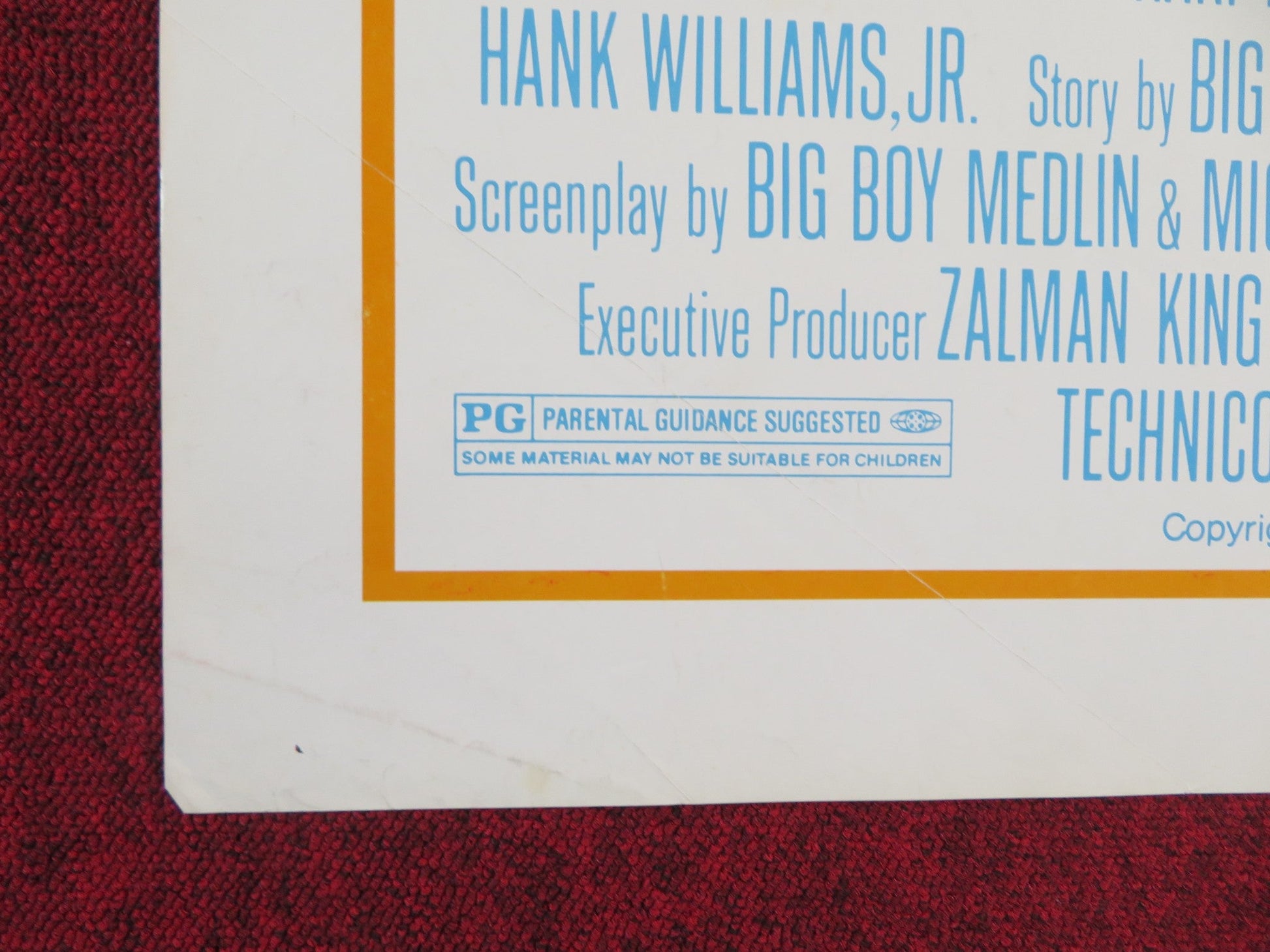 ROADIE - STYLE B FOLDED US ONE SHEET POSTER MEAT LOAF ALICE COOPER 1980 Rendezvous Cinema Movie posters