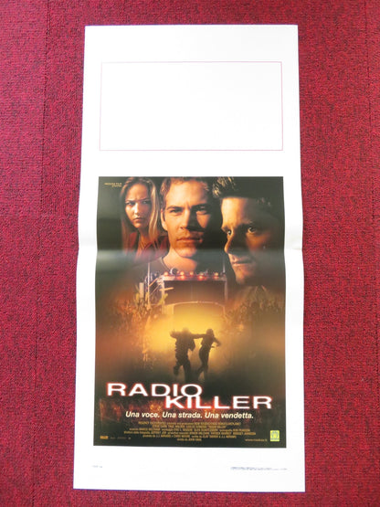 ROADKILL ITALIAN LOCANDINA POSTER STEVE ZAHN PAUL WALKER 2001 Rendezvous Cinema Movie posters