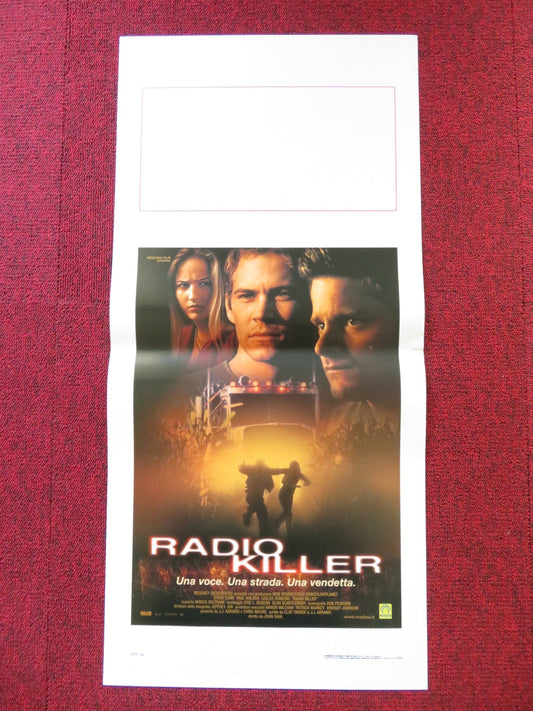 ROADKILL ITALIAN LOCANDINA POSTER STEVE ZAHN PAUL WALKER 2001 Rendezvous Cinema Movie posters