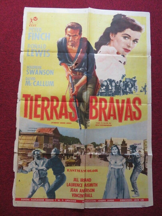 ROBBERY UNDER ARMS FOLDED ARGENTINA ONE SHEET POSTER PETER FINCH RONALD LEWIS Movie posters