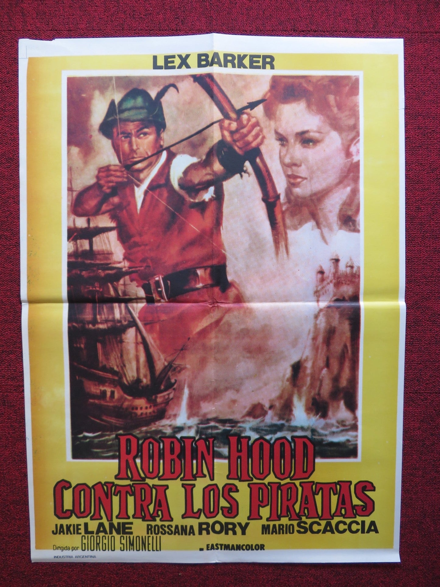 ROBIN HOOD AND THE PIRATES ARGENTINIAN POSTER LEX BARKER JOCEYLN LANE 1960 Rendezvous Cinema Movie posters