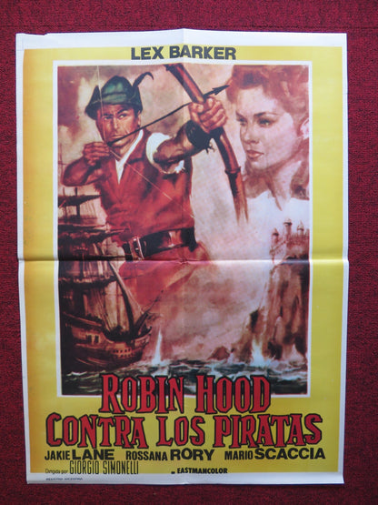 ROBIN HOOD AND THE PIRATES ARGENTINIAN POSTER LEX BARKER JOCEYLN LANE 1960 Rendezvous Cinema Movie posters