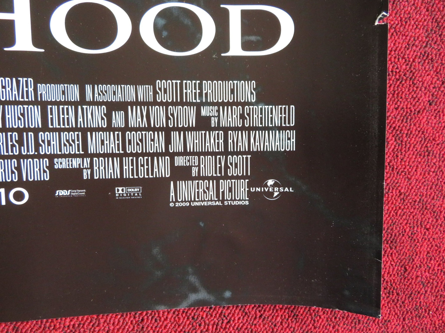 ROBIN HOOD UK QUAD (30"x 40") ROLLED POSTER RUSSELL CROWE CATE BLANCHETT 2010 Rendezvous Cinema Movie posters