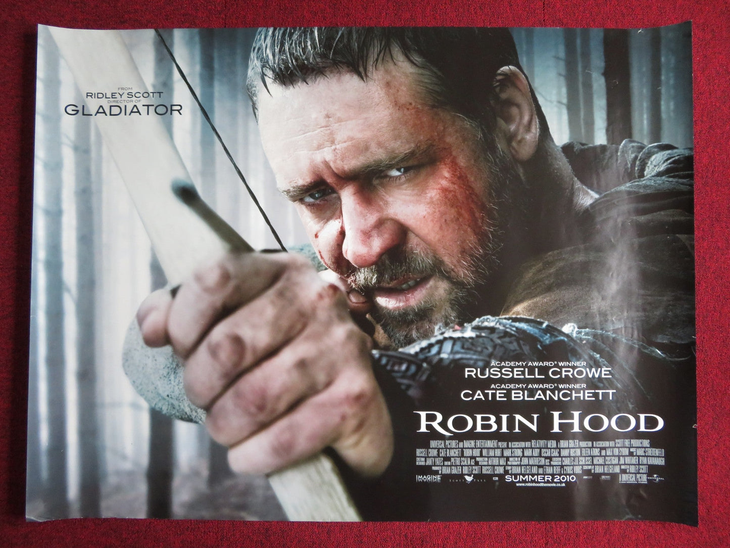 ROBIN HOOD UK QUAD (30"x 40") ROLLED POSTER RUSSELL CROWE CATE BLANCHETT 2010 Rendezvous Cinema Movie posters