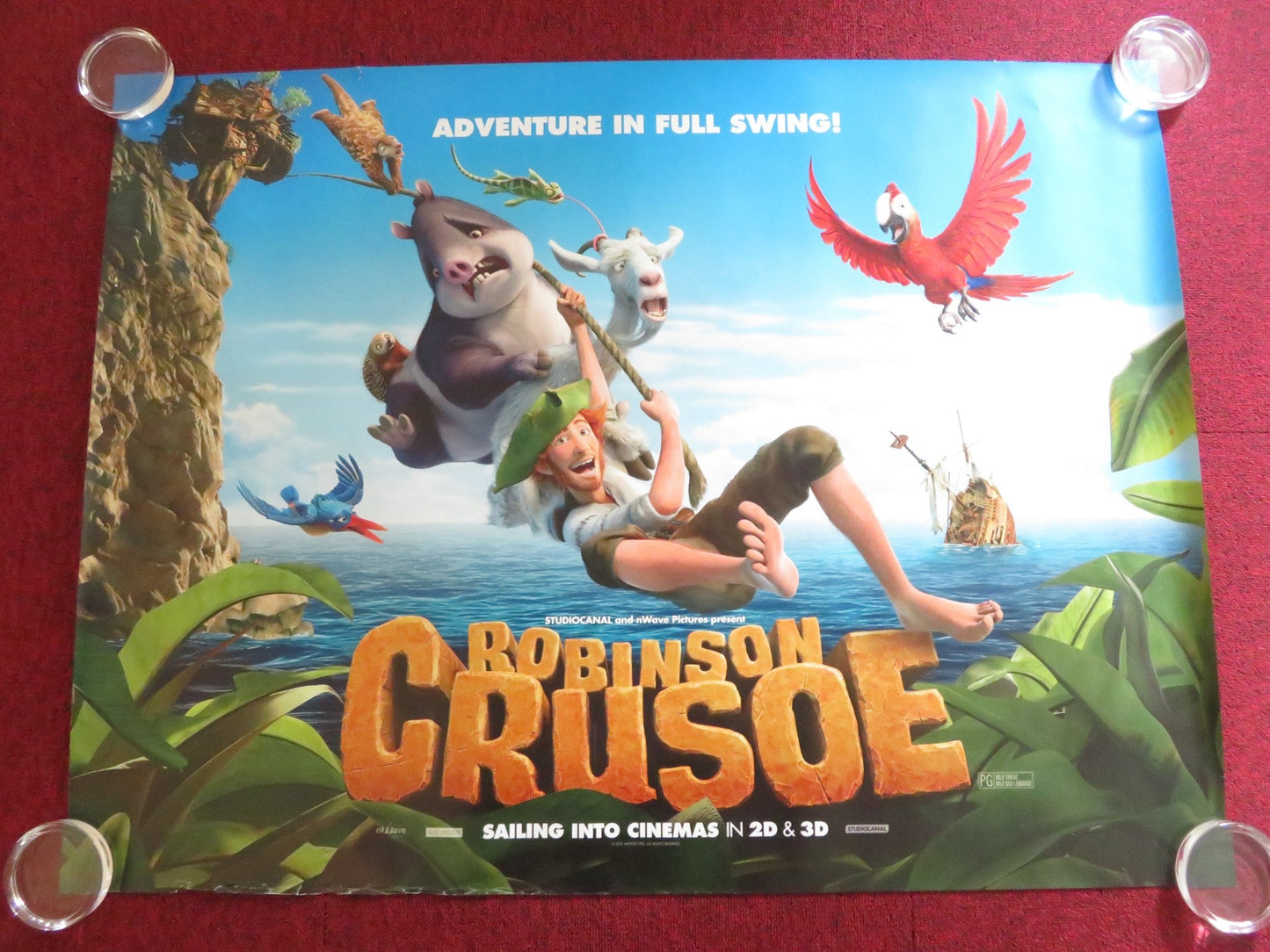 ROBINSON CRUSOE UK QUAD (30"x 40") ROLLED POSTER MATTHIAS SCHWEIGHOFER 2016 Rendezvous Cinema Movie posters