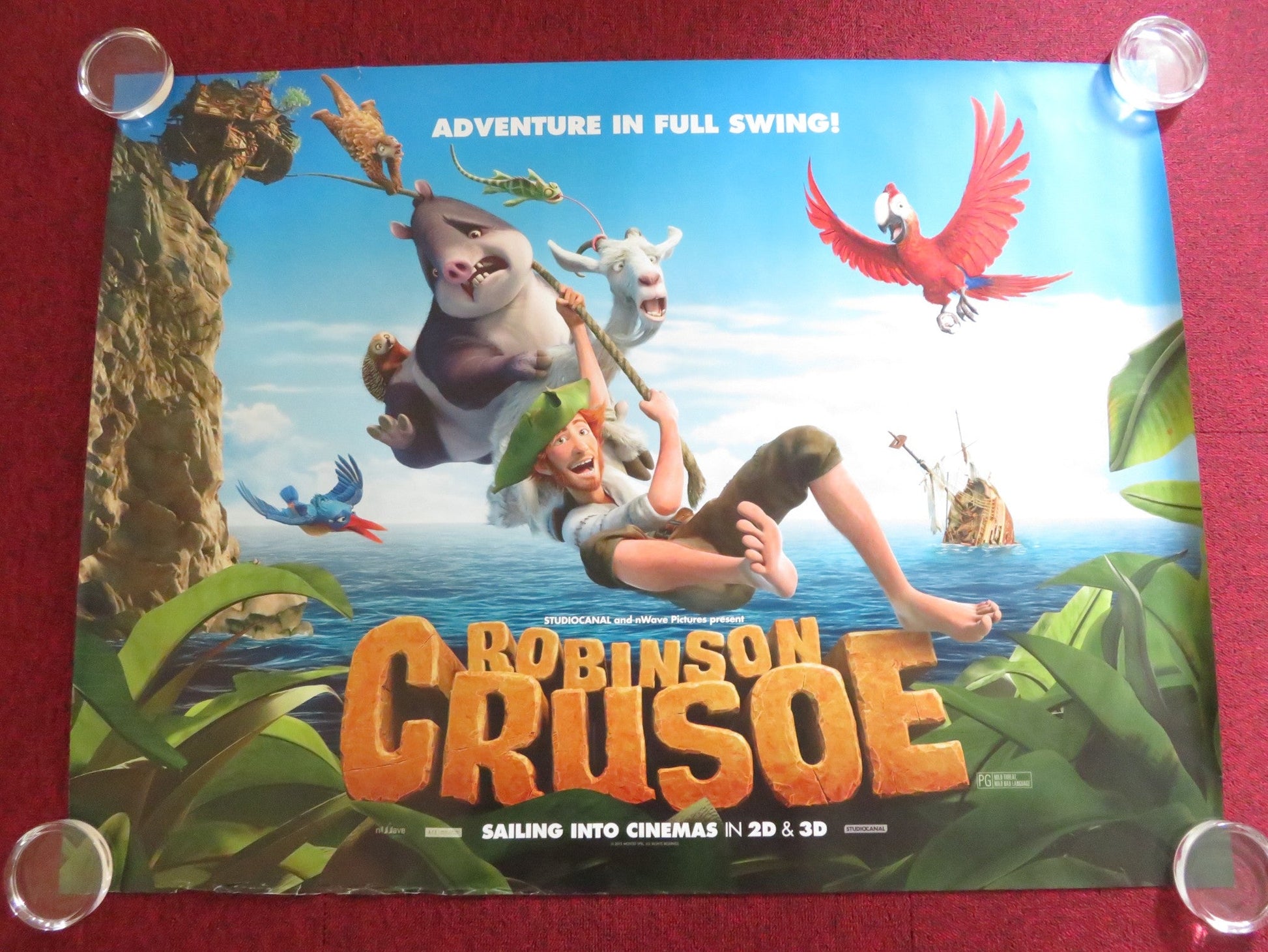 ROBINSON CRUSOE UK QUAD (30"x 40") ROLLED POSTER MATTHIAS SCHWEIGHOFER 2016 Rendezvous Cinema Movie posters