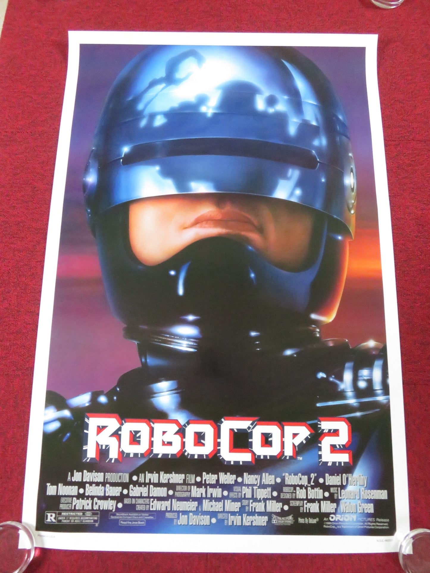 ROBOCOP 2 US ONE SHEET ROLLED POSTER PETER WELLER NANCY ALLEN 1990 Rendezvous Cinema Movie posters