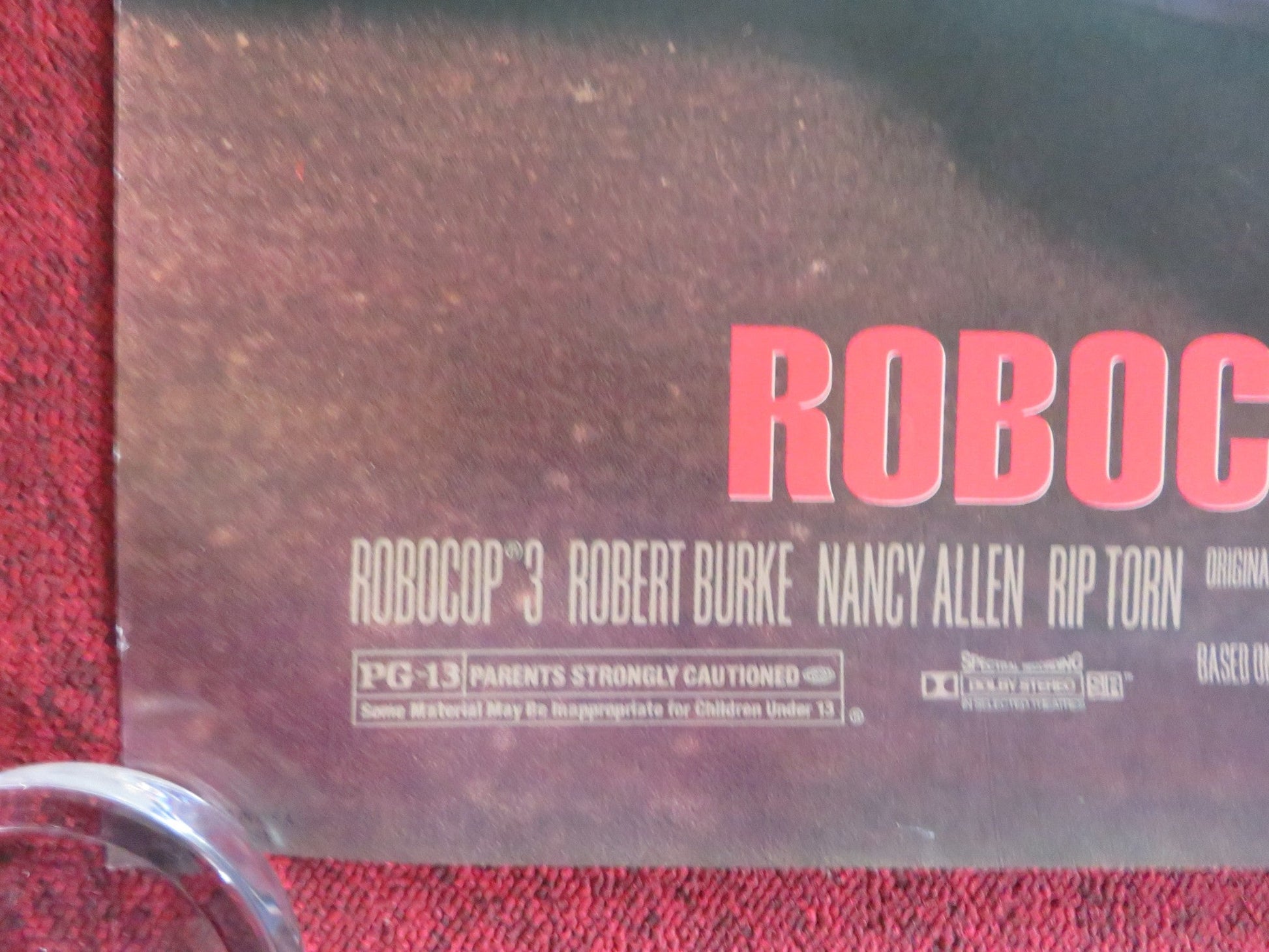 ROBOCOP 3 US ONE SHEET ROLLED POSTER ROBERT JOHN BURKE MARIO MACHADO 1993 Rendezvous Cinema Movie posters