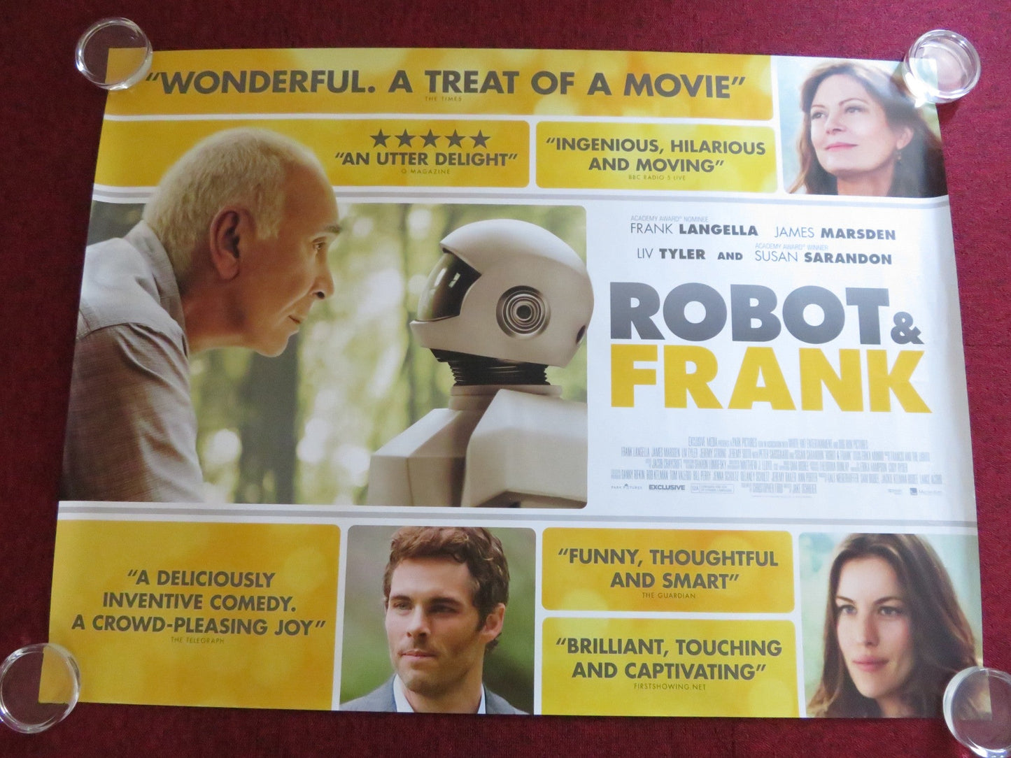ROBOT & FRANK UK QUAD (30"x 40") ROLLED POSTER FRANK LANGELLA JAMES MARSDEN 2012 Rendezvous Cinema Movie posters