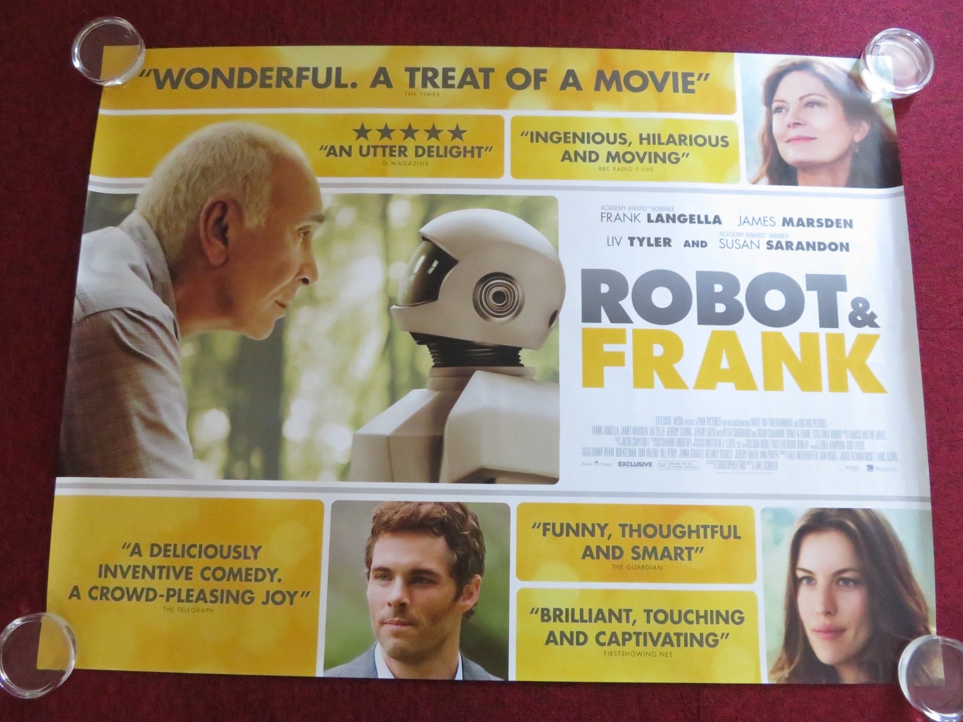 ROBOT & FRANK UK QUAD (30"x 40") ROLLED POSTER FRANK LANGELLA JAMES MARSDEN 2012 Rendezvous Cinema Movie posters