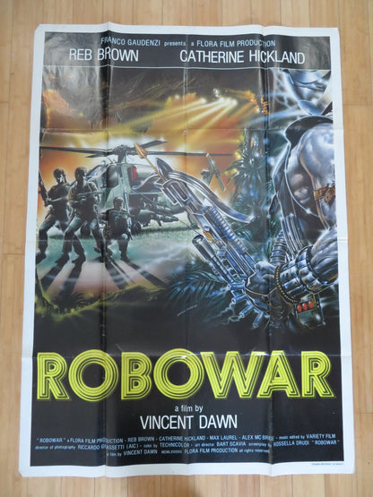 ROBOWAR ITALIAN 2 FOGLIO POSTER REB BROWN CATHERINE HICKLAND 1988 Rendezvous Cinema Movie posters