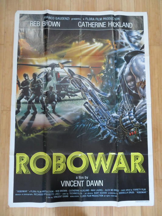 ROBOWAR ITALIAN 2 FOGLIO POSTER REB BROWN CATHERINE HICKLAND 1988 Rendezvous Cinema Movie posters