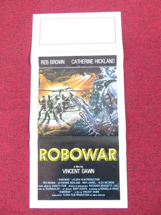 ROBOWAR ITALIAN LOCANDINA POSTER REB BROWN CATHRINE HICKLAND 1988 Rendezvous Cinema Movie posters