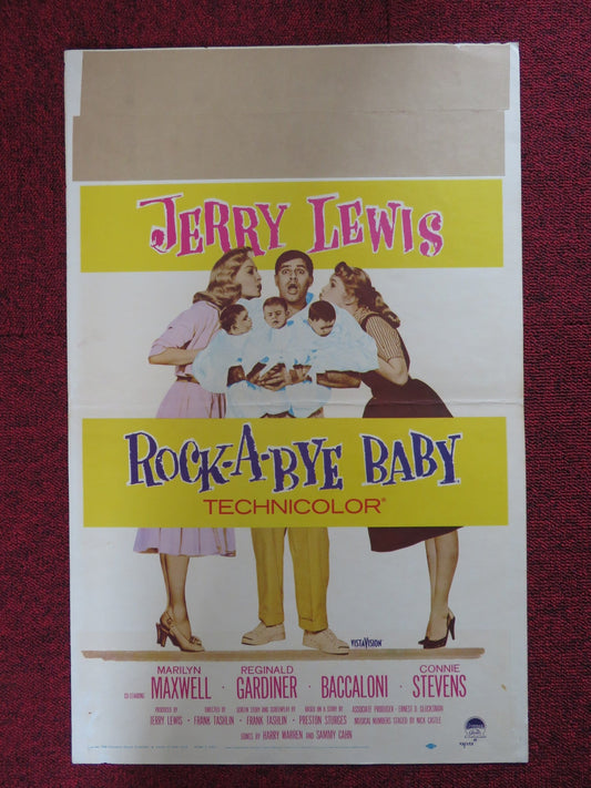 ROCK - A - BYE BABY WINDOW CARD (14"x 22") POSTER JERRY LEWIS 1958 Rendezvous Cinema Movie posters