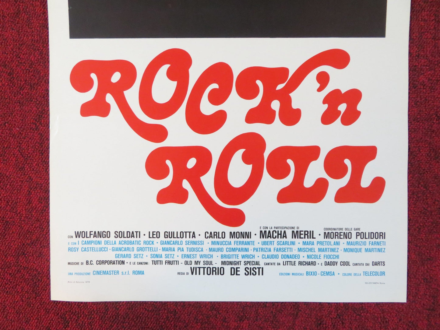 ROCK 'N' ROLL ITALIAN LOCANDINA POSTER RODOLFO BANCHELLI ROSARIA BICCICA 1978 Rendezvous Cinema Movie posters