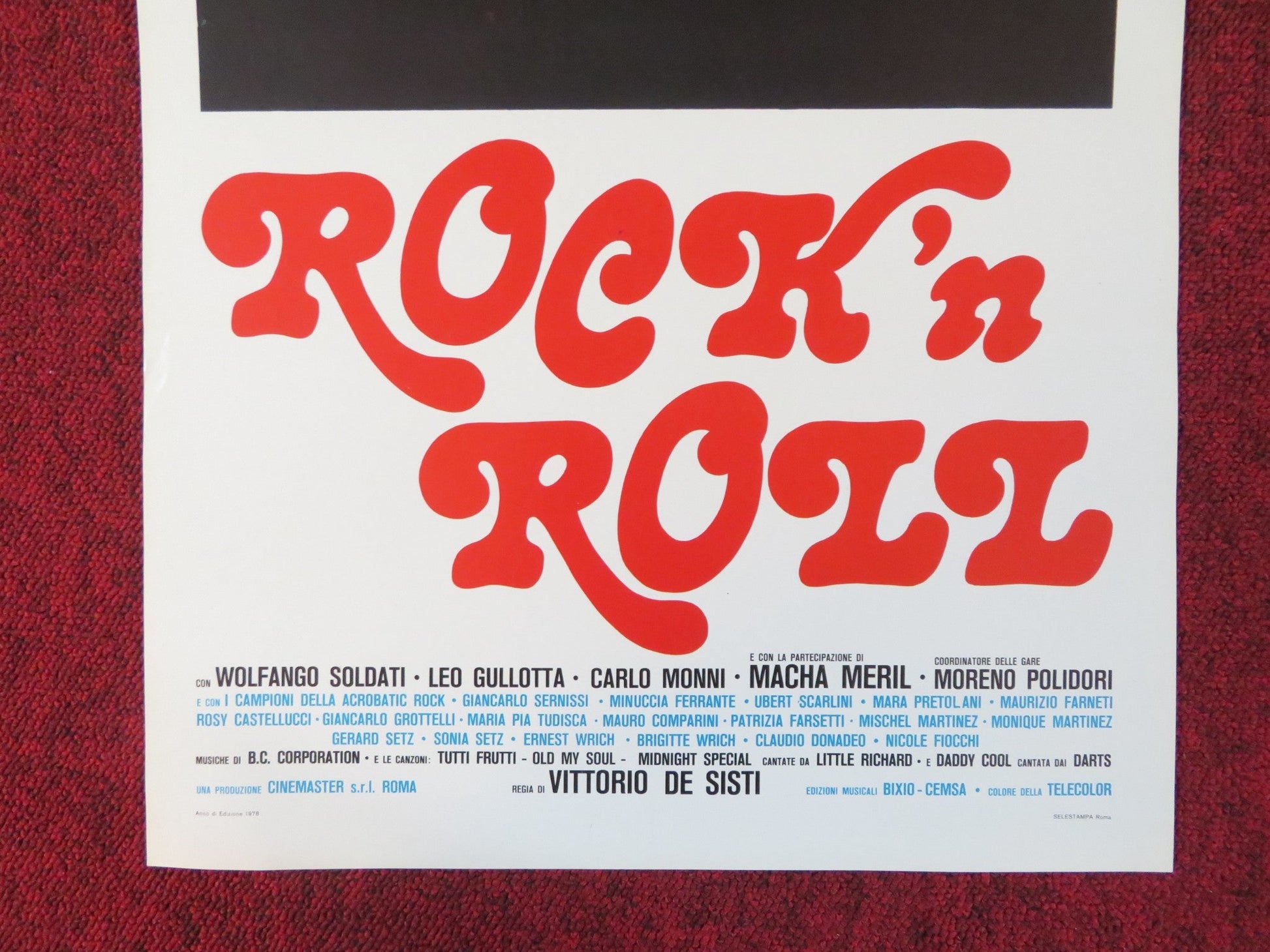 ROCK 'N' ROLL ITALIAN LOCANDINA POSTER RODOLFO BANCHELLI ROSARIA BICCICA 1978 Rendezvous Cinema Movie posters