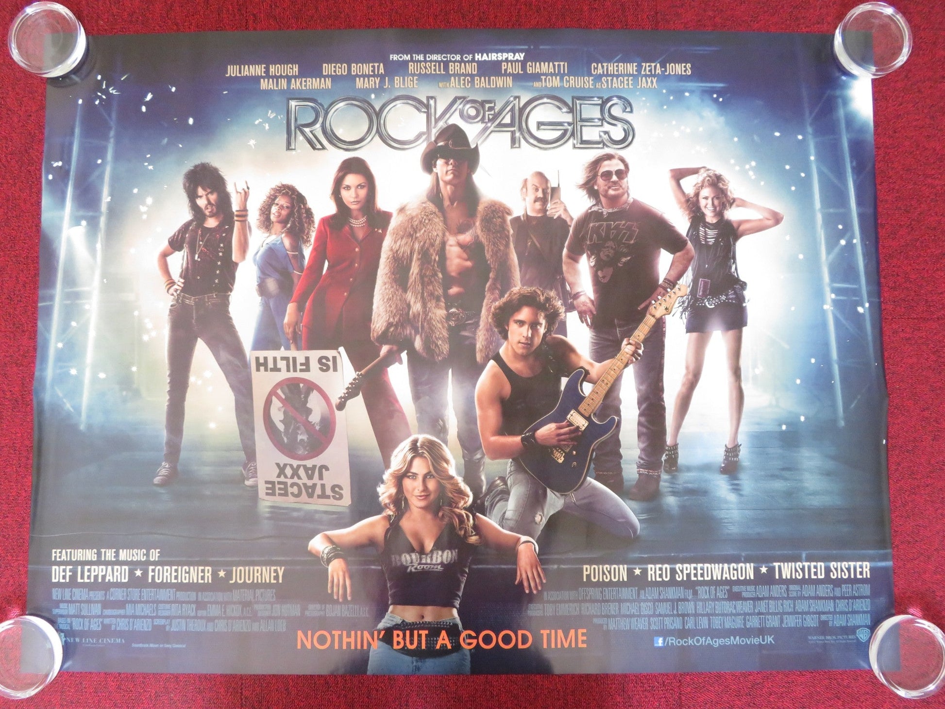 ROCK OF AGES UK QUAD (30"x 40") ROLLED POSTER TOM CRUISE RUSSELL BRAND 2012 Rendezvous Cinema Movie posters