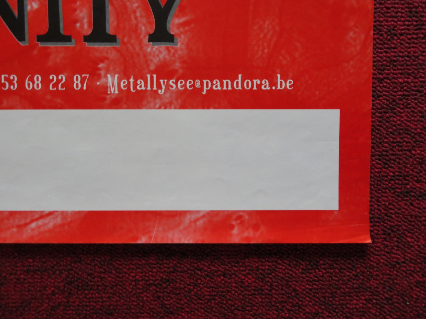 ROCKHARD PRESENTS NO MERCY FESTIVALS POSTER IMMORTAL HYPOCRISY VADER 2002 Rendezvous Cinema Movie posters