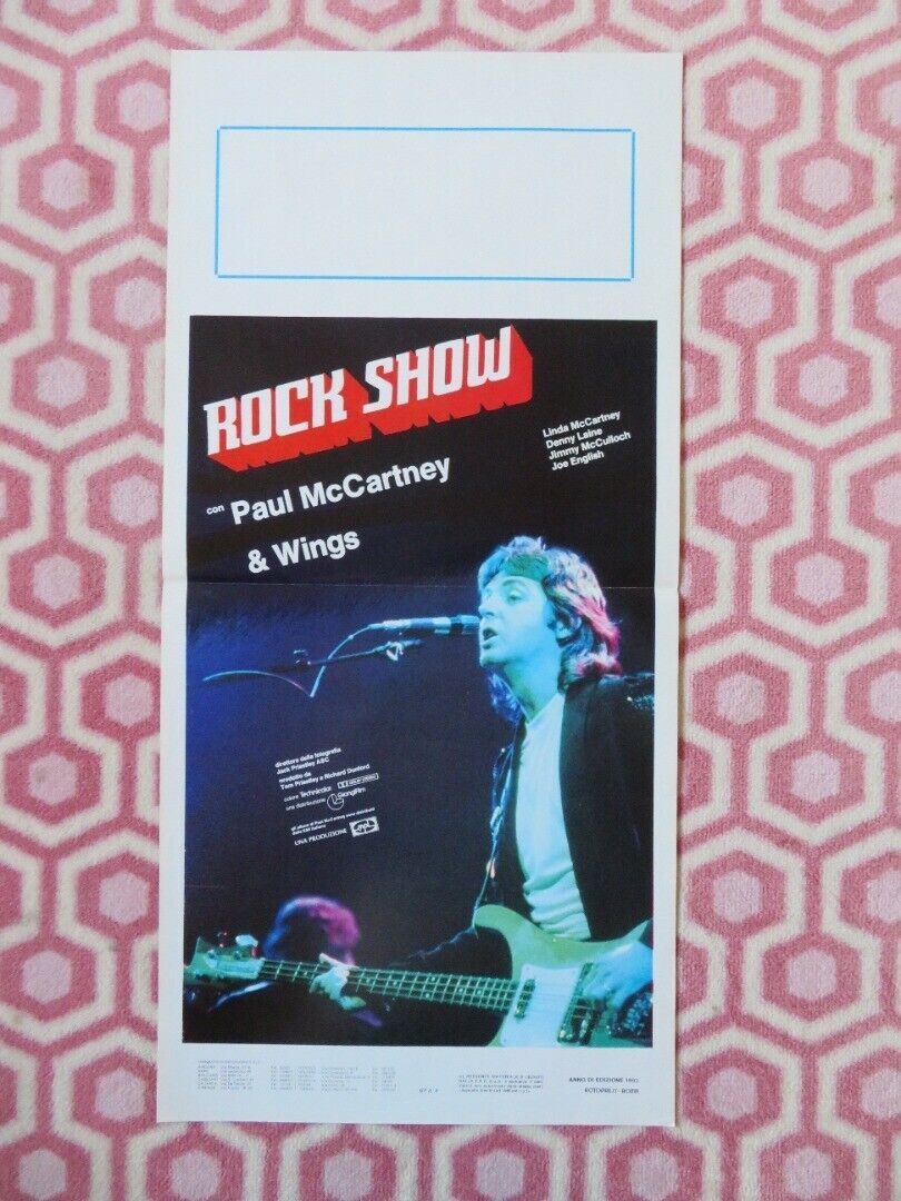 ROCKSHOW ITALIAN LOCANDINA (27.5"x13.5") POSTER PAUL MCCARTNEY 1982 - Rendezvous Cinema