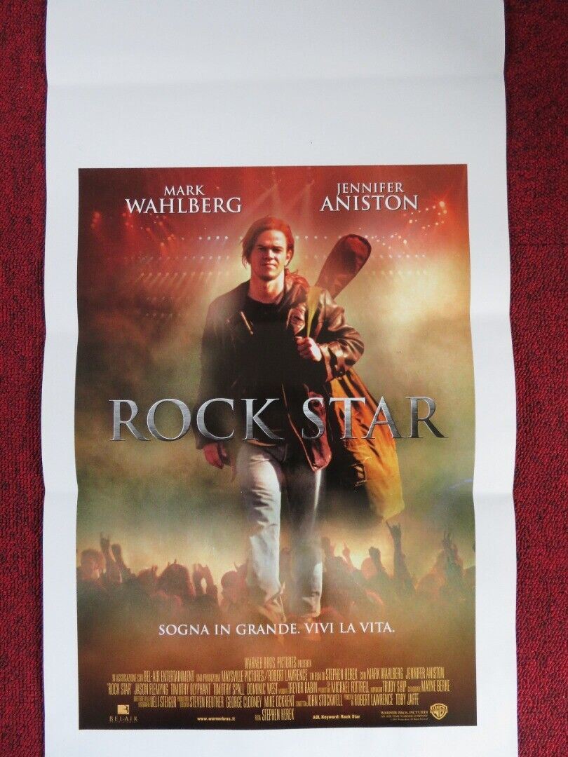 ROCKSTAR ITALIAN LOCANDINA (27.5"x13") POSTER M WAHLBERG J ANISTON 2001 Movie posters