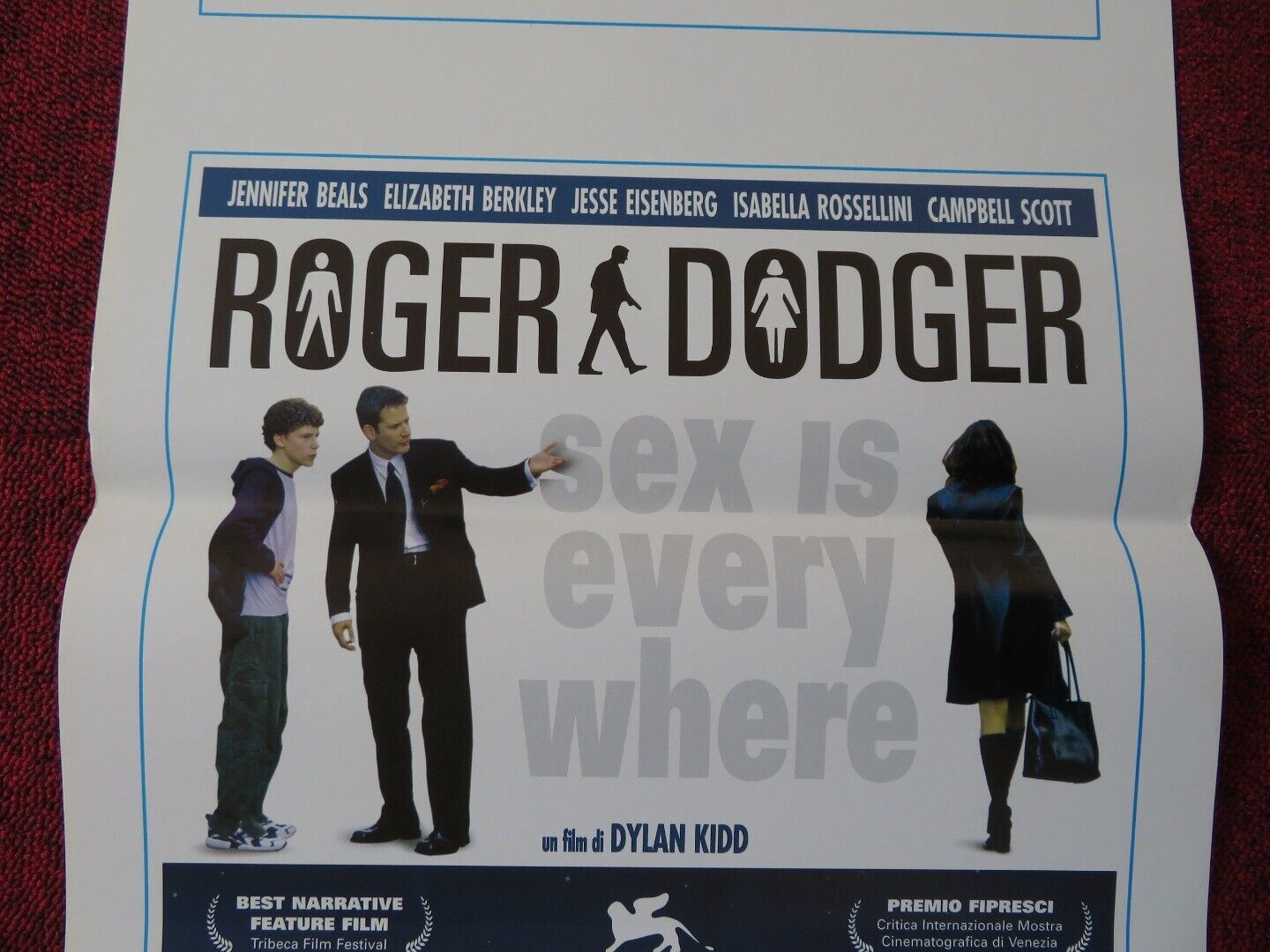 ROGER DODGER ITALIAN LOCANDINA (27.5"x13") POSTER JESSE EISENBERG 2002 Movie posters