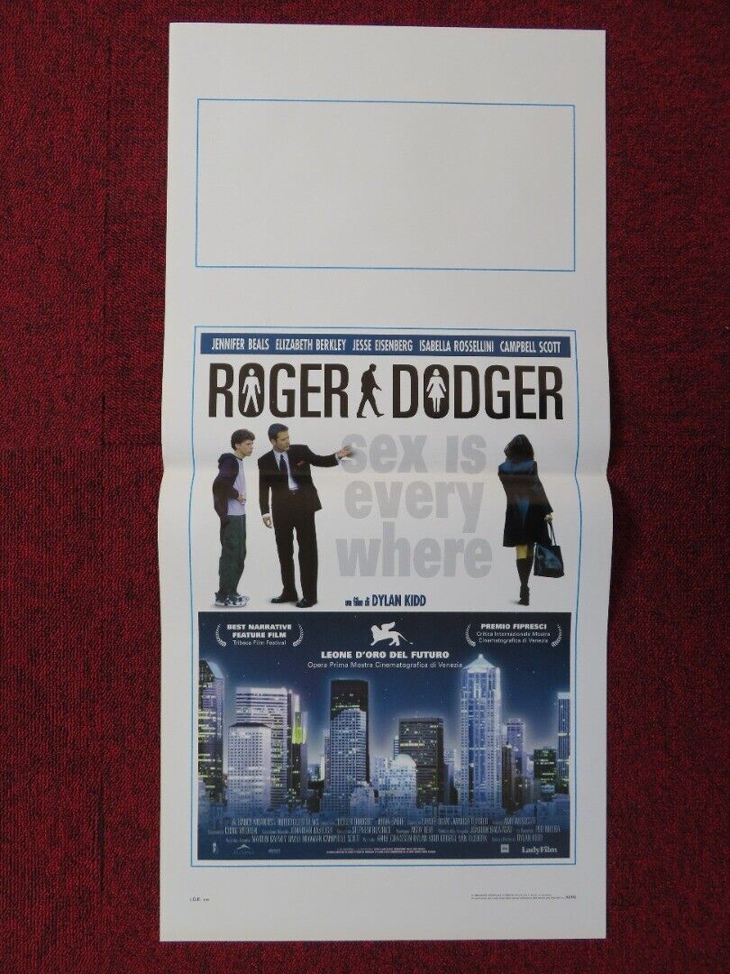 ROGER DODGER ITALIAN LOCANDINA (27.5"x13") POSTER JESSE EISENBERG 2002 Movie posters
