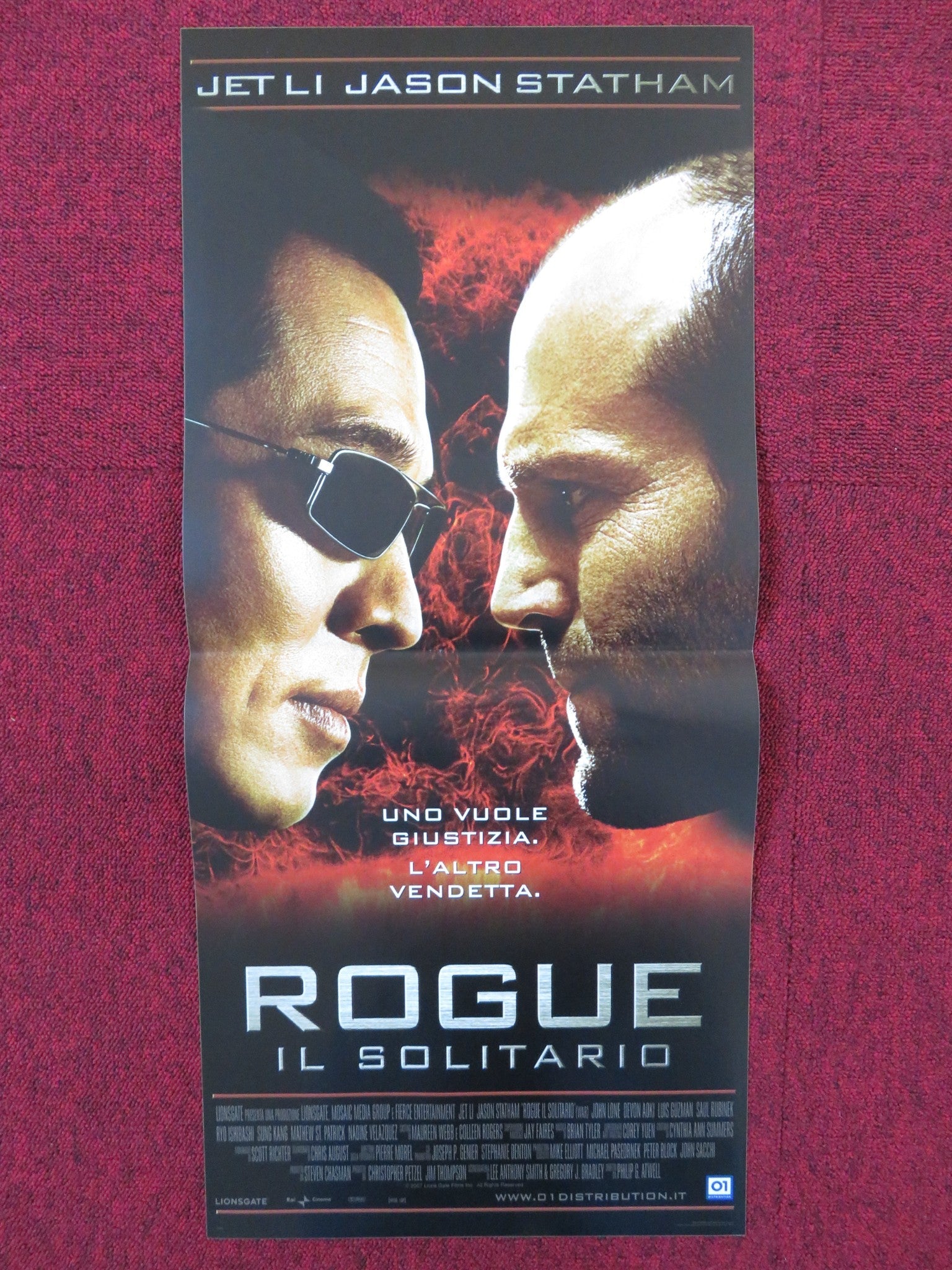 ROGUE IL SOLITARIO ITALIAN LOCANDINA POSTER JET LI JASON STATHAM 2007 Rendezvous Cinema Movie posters