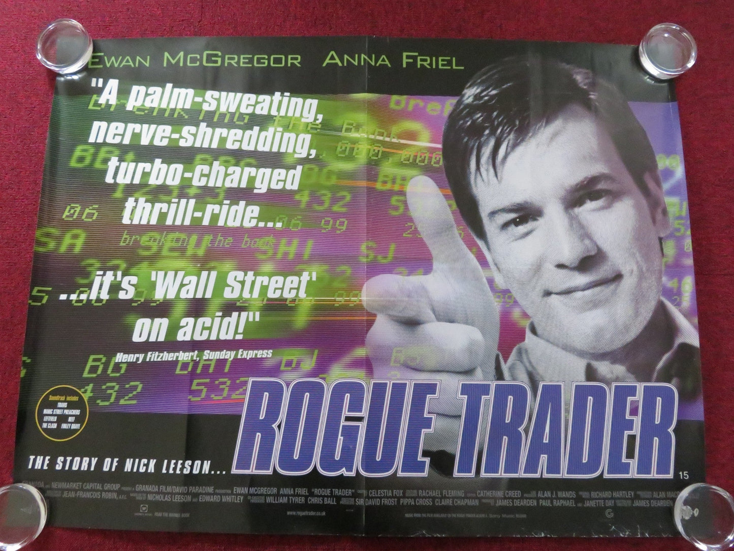 ROGUE TRADER UK QUAD (30"x 40") ROLLED POSTER EWAN MCGREGOR TIM MCINNERNY 1999 Rendezvous Cinema Movie posters