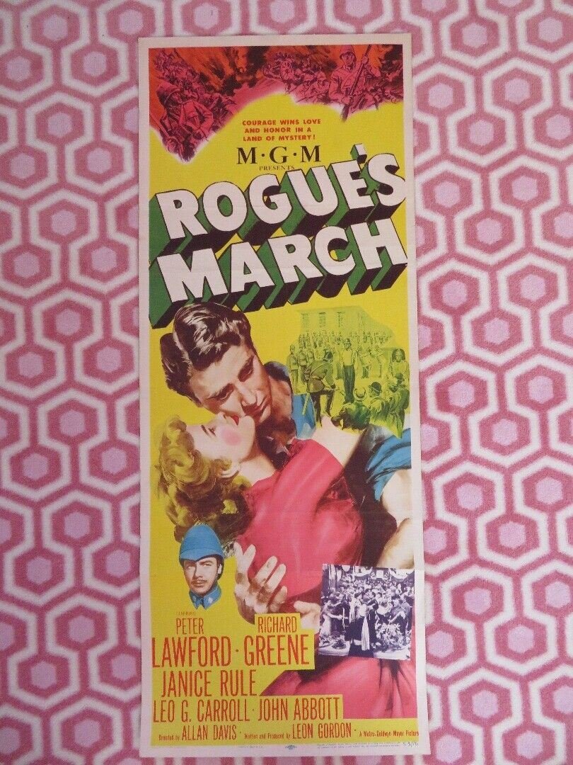 ROGUE'S MARCH US INSERT (14"x 36") POSTER PETER LAWFORD RICHARD GREENE 1953 Movie posters