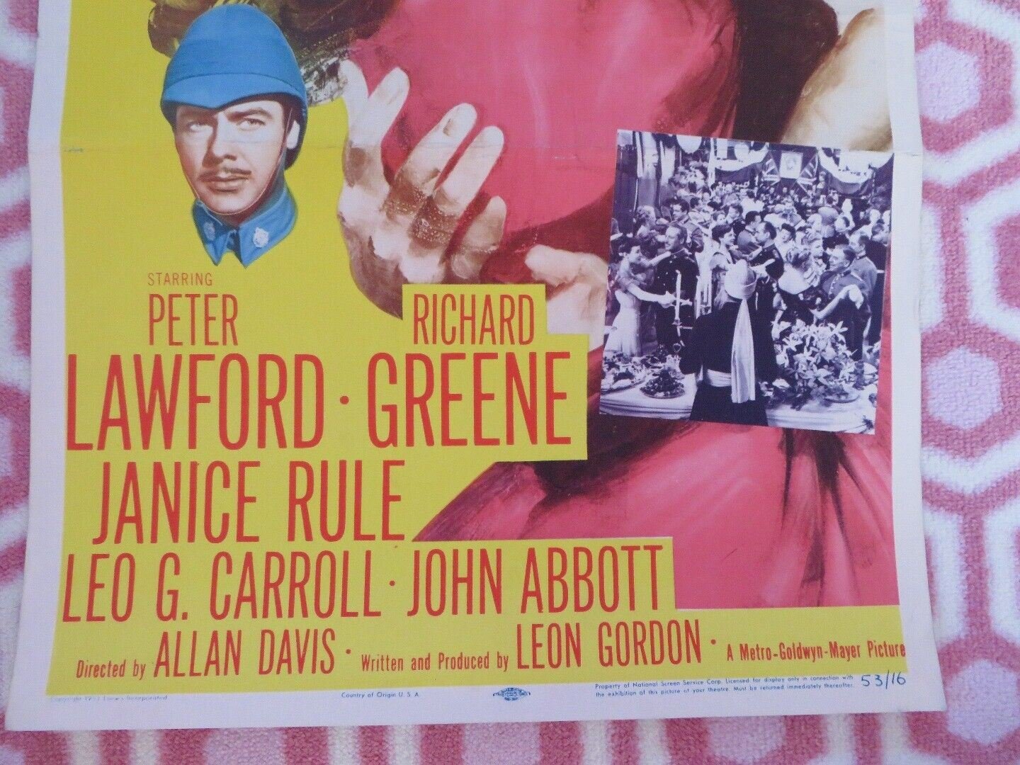 ROGUE'S MARCH US INSERT (14"x 36") POSTER PETER LAWFORD RICHARD GREENE 1953 Movie posters