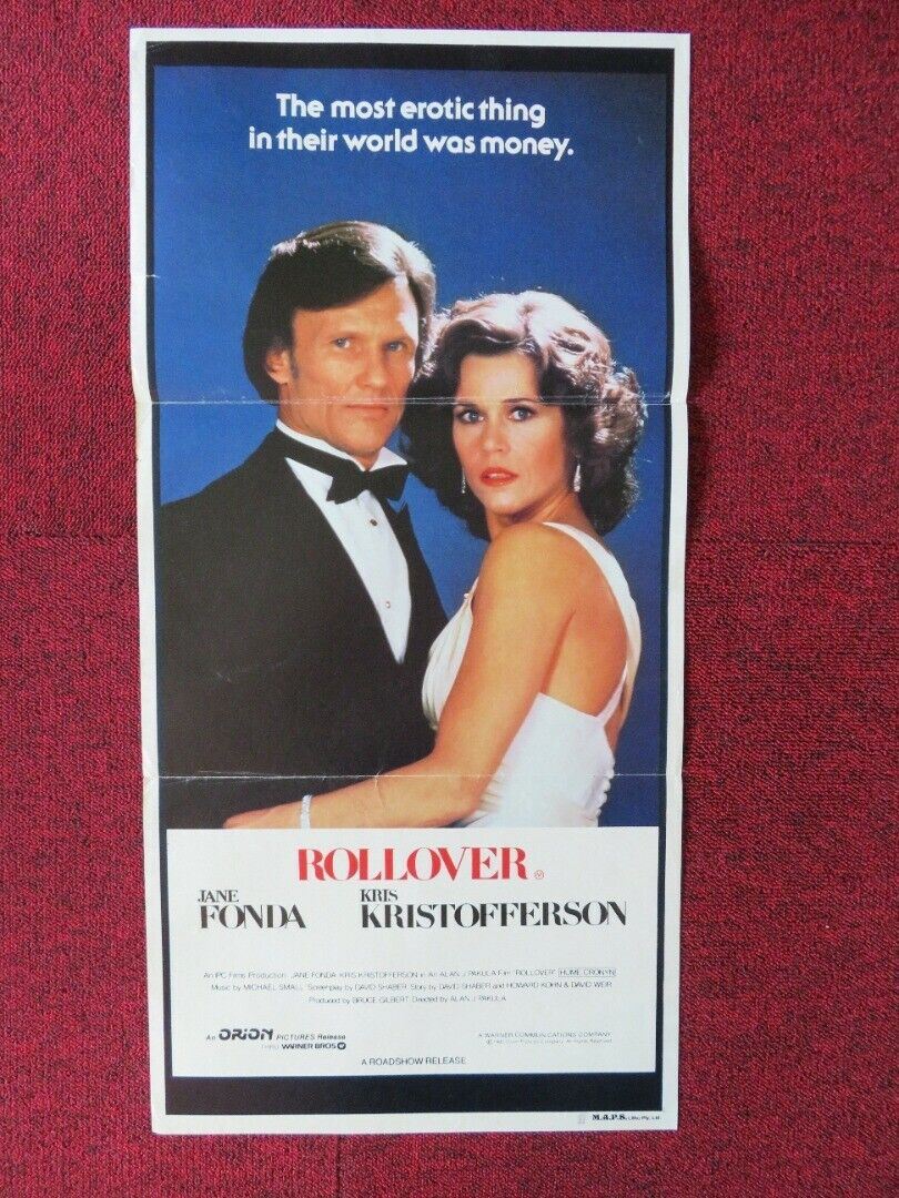 ROLLOVER FOLDED AUSTRALIAN DAYBILL POSTER JANE FONDA KRIS KRISTOFFERSON 1981 Movie posters