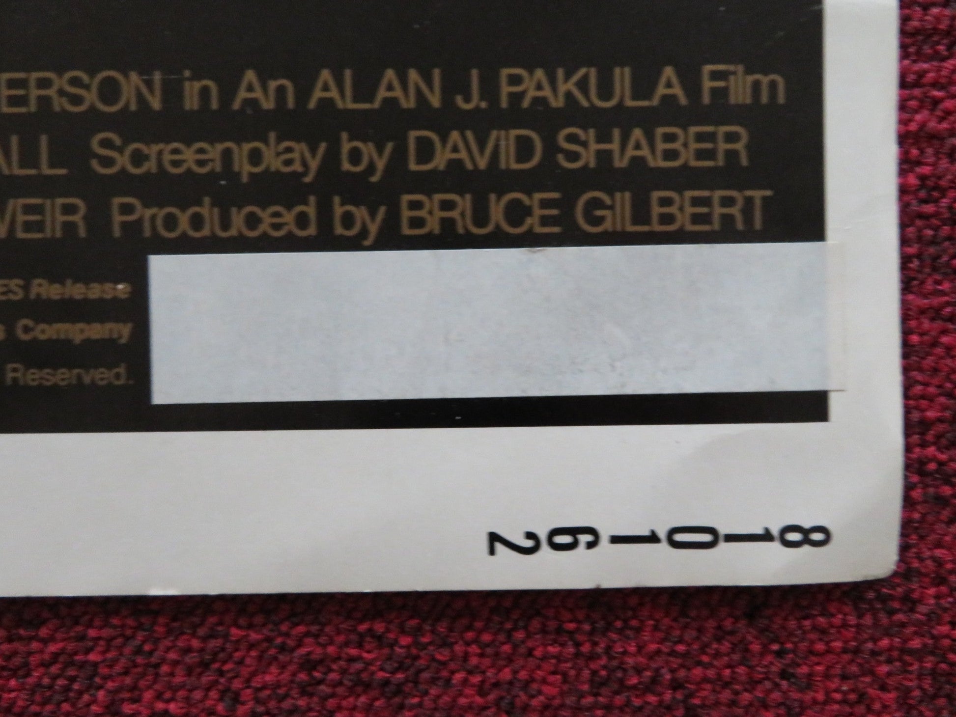 ROLLOVER US INSERT (14"x 36") POSTER JANE FONDA KRIS KRISTOFFERSON 1981 Rendezvous Cinema Movie posters