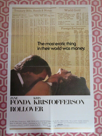 ROLLOVER US ONE SHEET POSTER JANE FONDA KRIS KRISTOFFERSON 1981 Movie posters